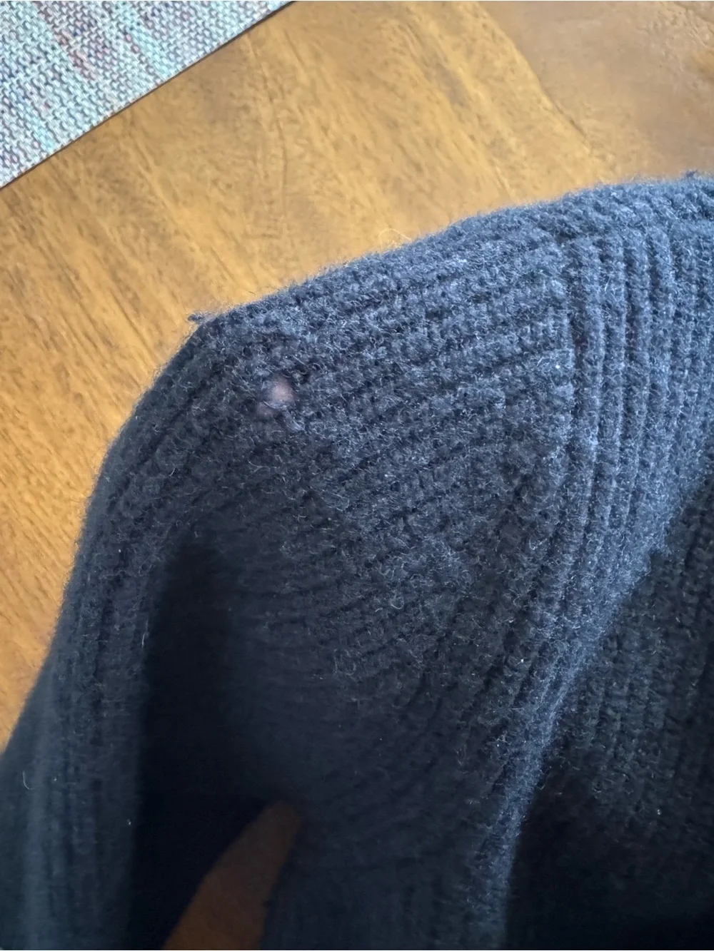 Lucky Triumph Motorcycles Black Wool Knit Sweater